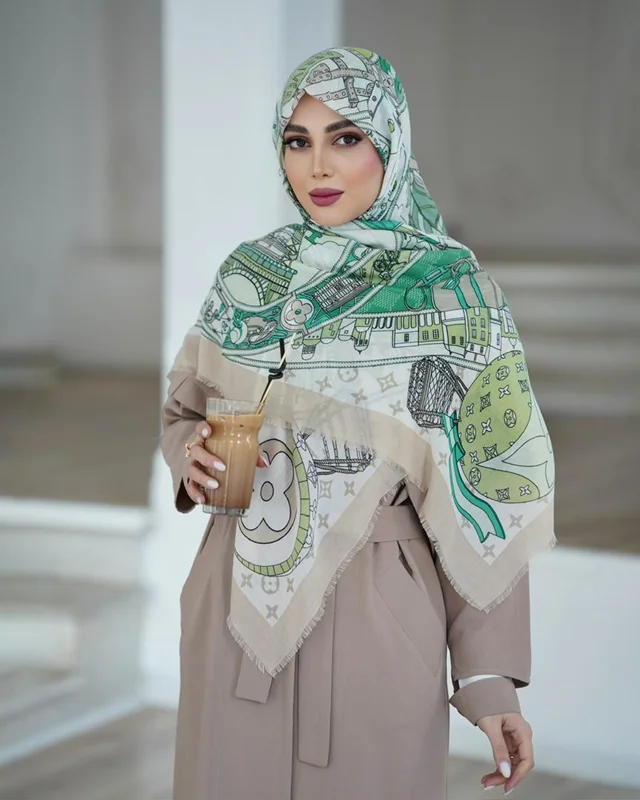 روسری نخی کد N-0905