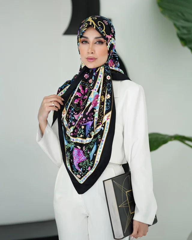 روسری مجلسی کد M-0437